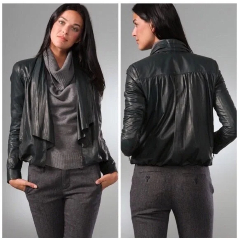 Diane Von Furstenberg leather jacket